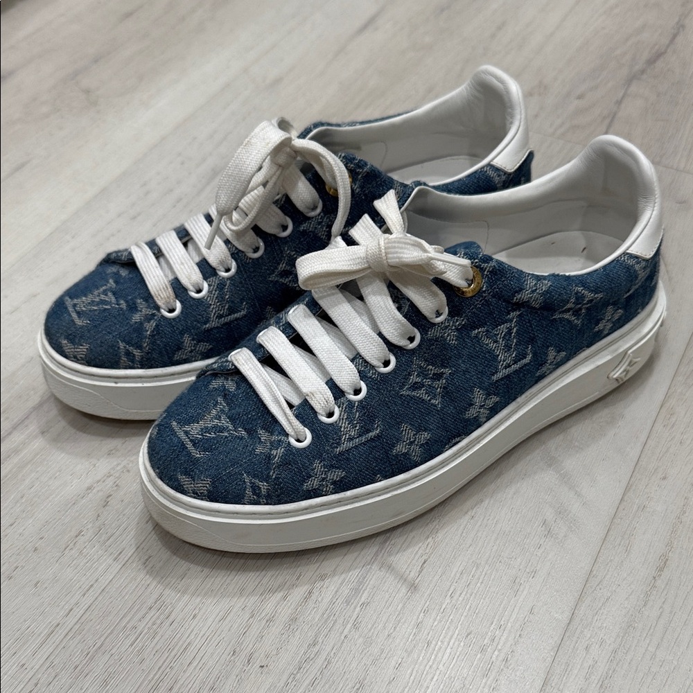 Louis Vuitton Denim Monogram Sneakers